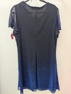 XL/14 S/S Scoop Sparkle Midi Dress