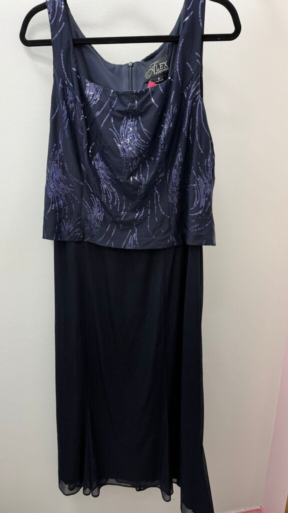 16 Sequin Mock 2pc Evening Dress