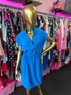 6 Sleeveless Drawstring Solid Dress