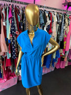 6 Sleeveless Drawstring Solid Dress