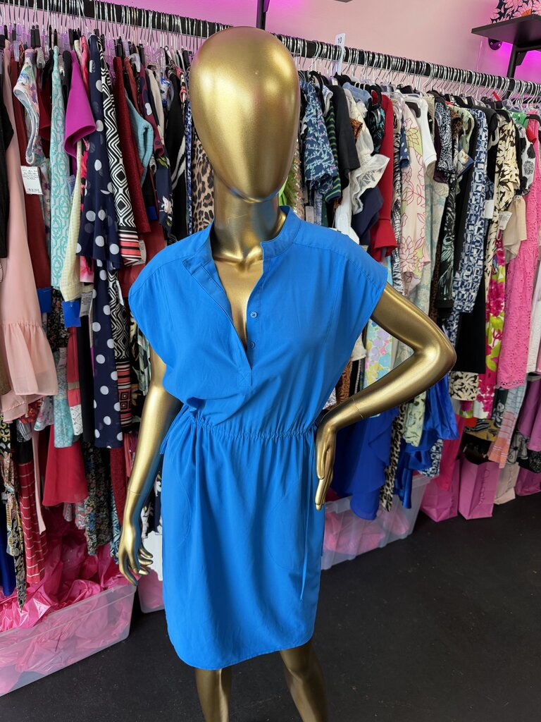 6 Sleeveless Drawstring Solid Dress