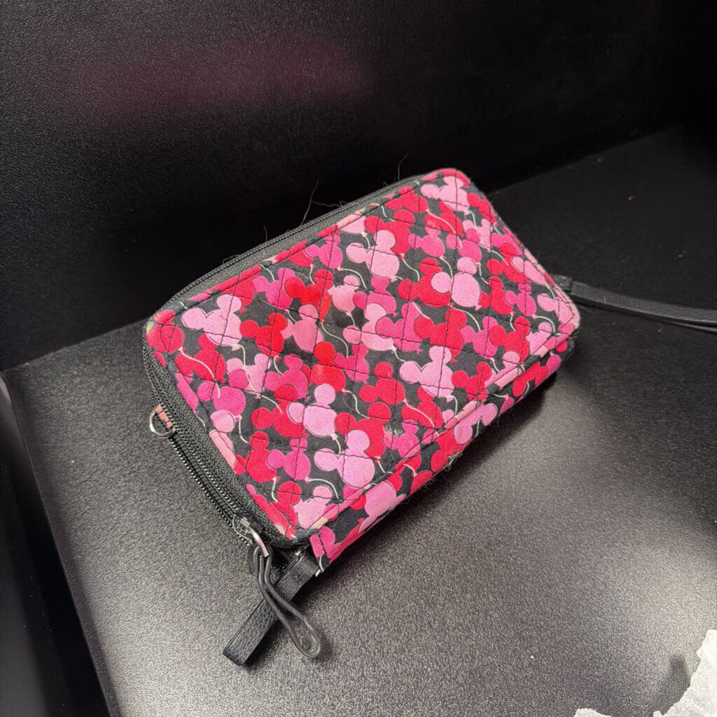 Vera Bradley Quilted Mickey Large RFID Wallet Wrist Can Crossbody But No Strap