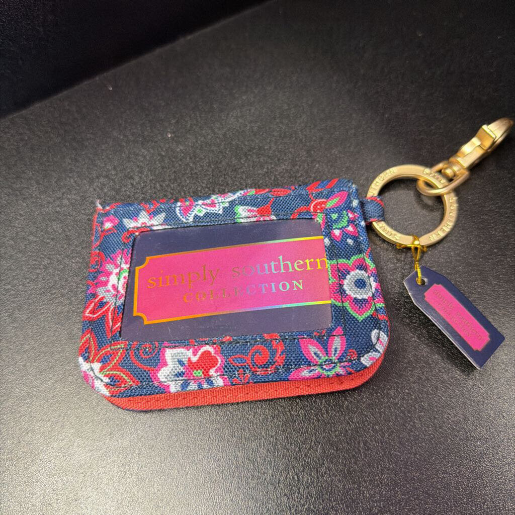Simply Southern Floral Zip NWT ID KeyChain Wallet