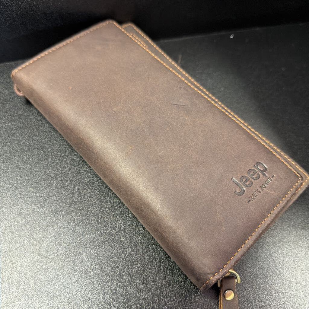 Jeep Leather Folding Large Wallet