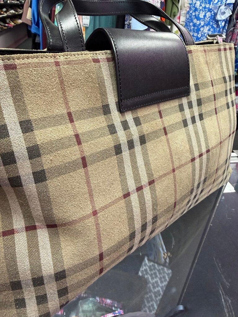 Burberry Suede Top Handle EW Handbag