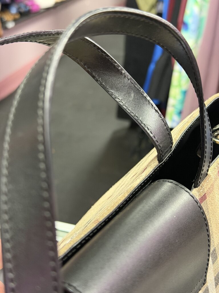 Burberry Suede Top Handle EW Handbag
