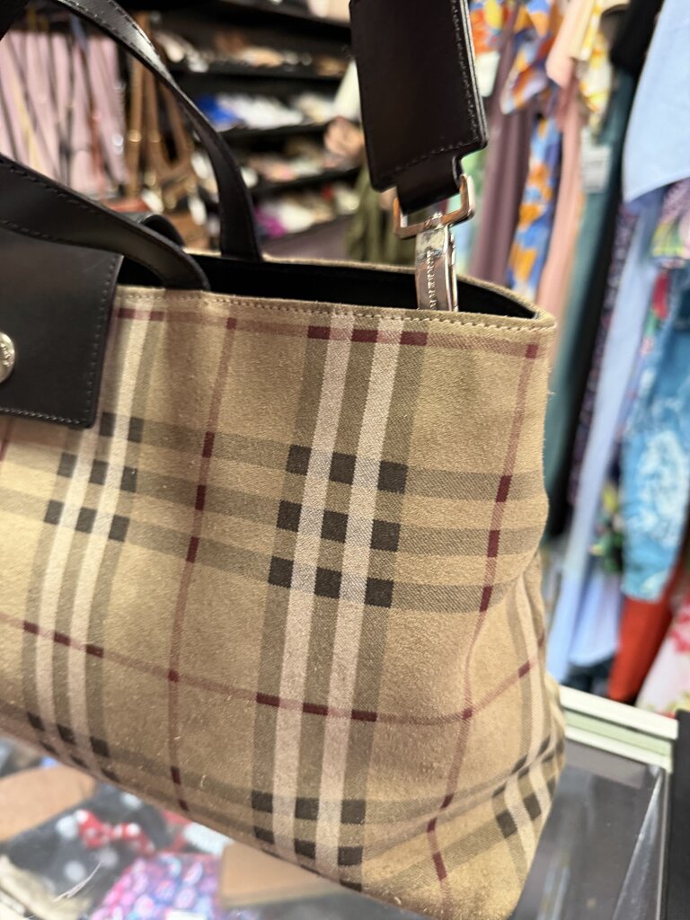 Burberry Suede Top Handle EW Handbag