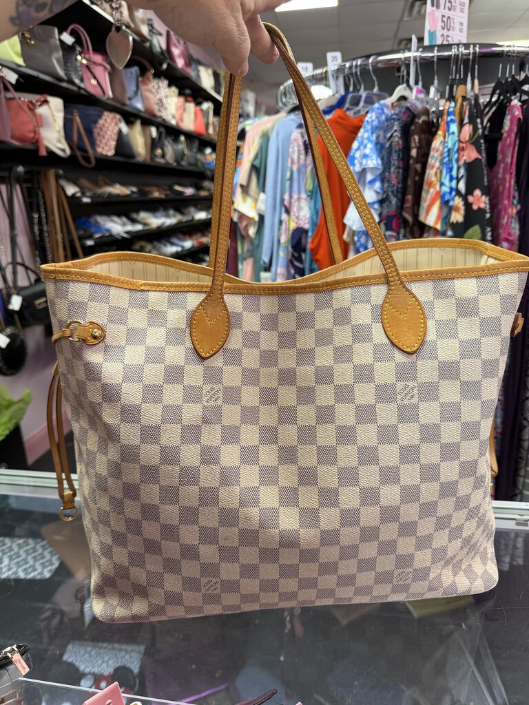Louis Vuitton Neverfull GM Damier Azur SD2142 2012 No Pouch/Heat Stamped Intials