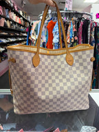 Louis Vuitton Neverfull GM Damier Azur SD2142 2012 No Pouch/Heat Stamped Intials