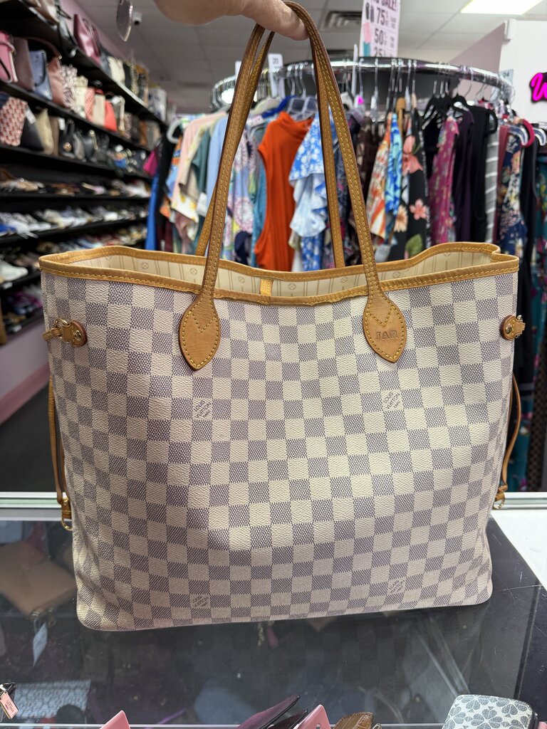 Louis Vuitton Neverfull GM Damier Azur SD2142 2012 No Pouch/Heat Stamped Intials