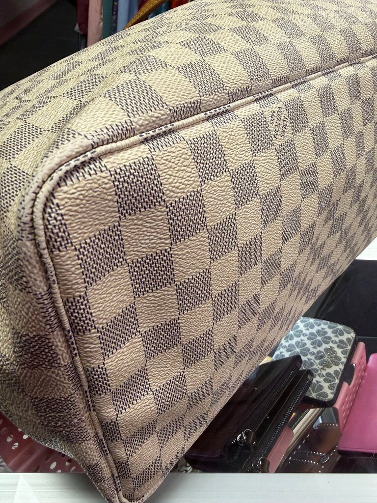 Louis Vuitton Neverfull GM Damier Azur SD2142 2012 No Pouch/Heat Stamped Intials