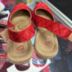 8.5 Round patterned Espadrille Ankle Strap Wedge