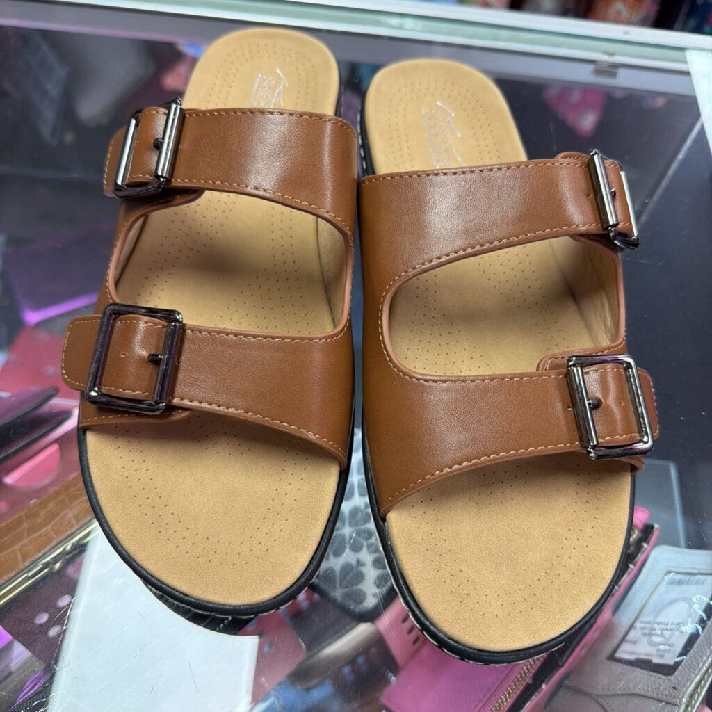 8.5/39 Shibever Dbl Buckle Sandal