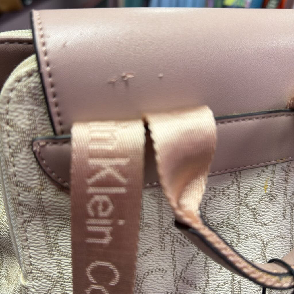 Calvin Klein Reyna Signature BackPack Small Imperfection On flap NWT