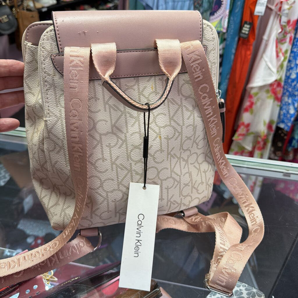 Calvin Klein Reyna Signature BackPack Small Imperfection On flap NWT