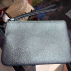 Coach Metallic Small Corner Crossgrain Wristlet