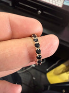 Pandora Size 6 Black Sparkling Row Eternity Ring