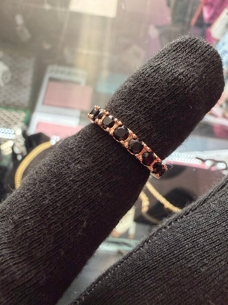 Pandora Size 6 Black Sparkling Row Eternity Ring