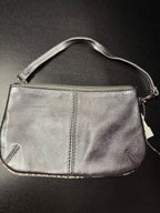 Sharif Metallic Silver Wristlet