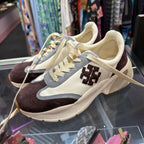 7.5 Tory Burch Good Luck Trainers Suede Leather