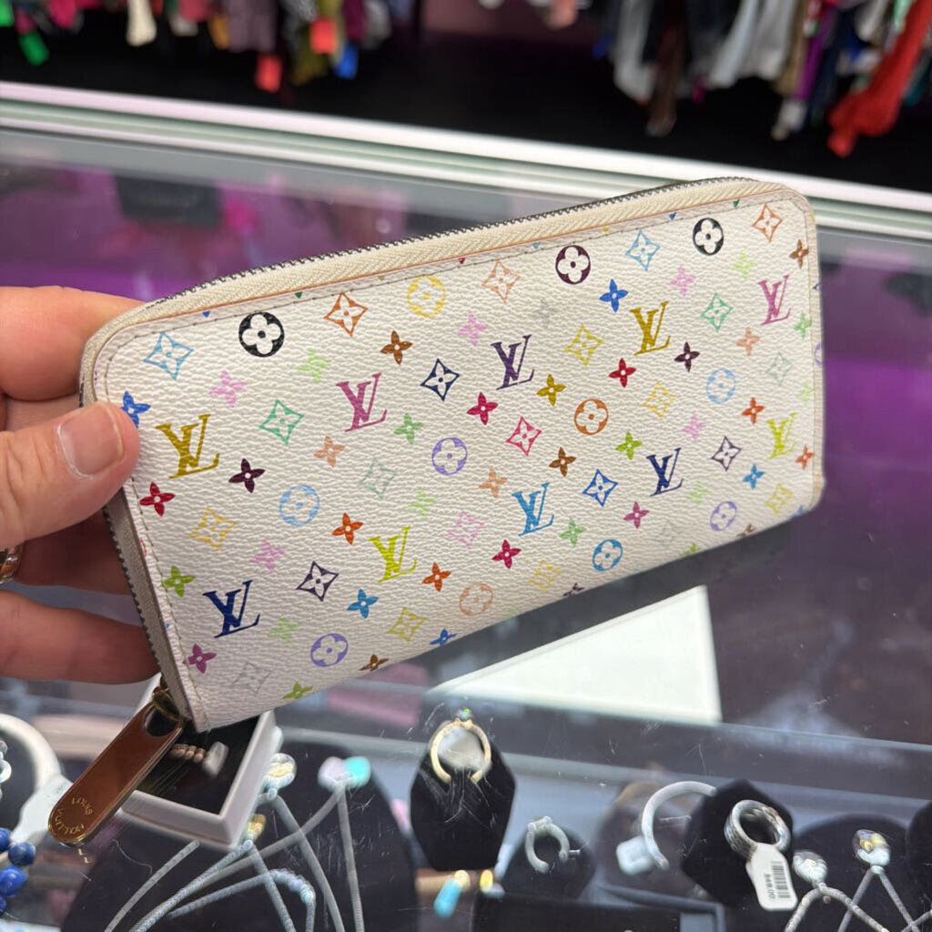Louis Vuitton Zippy Louis Vuitton Murakami Monogram Multicolor Zippy Long Wallet
