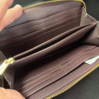Coach Pebbled Oxblood Long Wallet