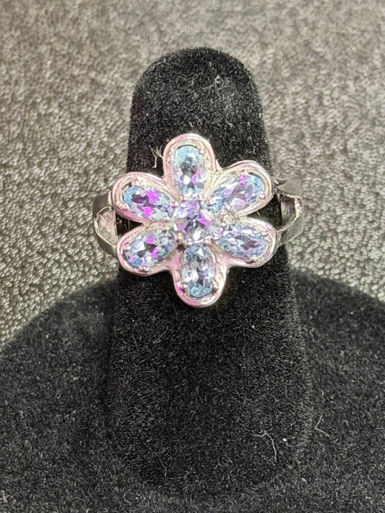 925 Topaz Flower