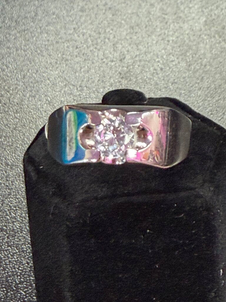 925 DR Signet CZ Ring