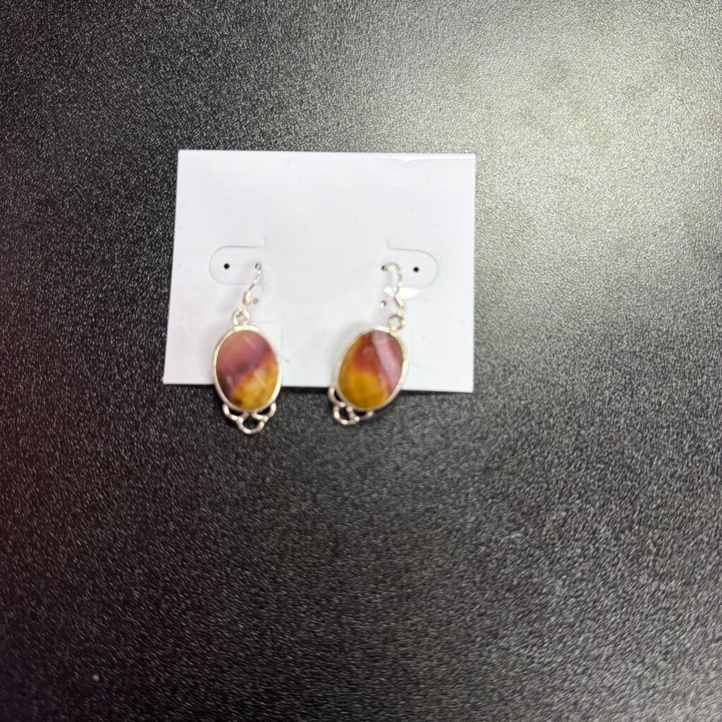 925 Lab Fluorite Stone Fish Hook Dangle