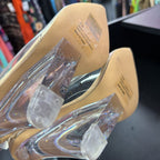 7.5 Fashion Nova Lucite Suede Heel