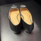 7 C Comfort Est 1946 Pointed Textured Slide On Shoe Square Toe Detail