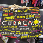 Robin Ruth Curacao Iguana Bon Bini Zip Close Tote Bag
