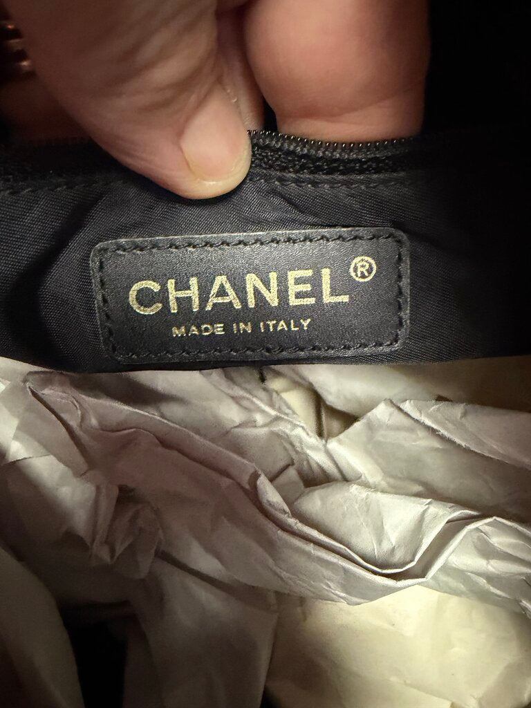 Chanel Travel Line Jacquard Nylon Tote Bag
