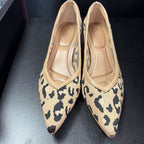 7.5 Cozy Island Pointed Animal Print Heel
