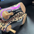 7.5 Cozy Island Pointed Animal Print Heel
