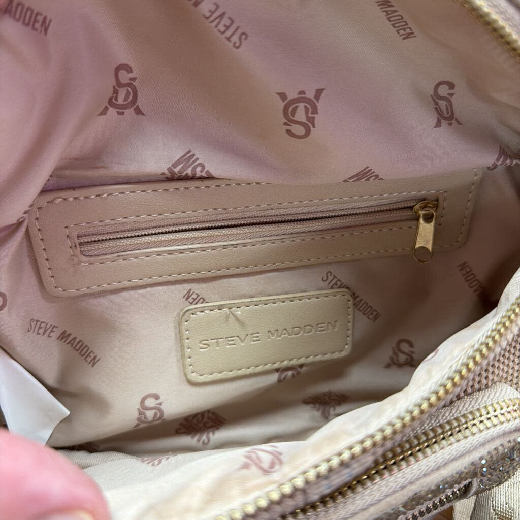 Steve Maddan BMaxima BeltBag Beige Knitted Rhinestones
