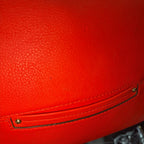 Michael Kors Austin Front Buckle Hobo Bag Vibrant Red/Orange