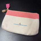 Unknown Canvas Beachy Pouch