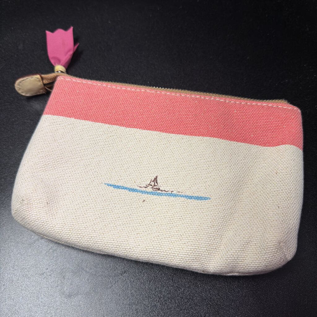 Unknown Canvas Beachy Pouch