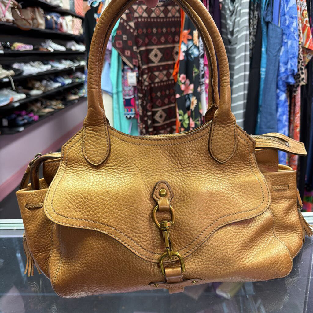 Cole Haan Vintage Leather Satchel Tassels