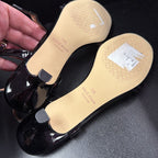 7.5b Cole Haan Leni Strappy Patent Kitten Heels