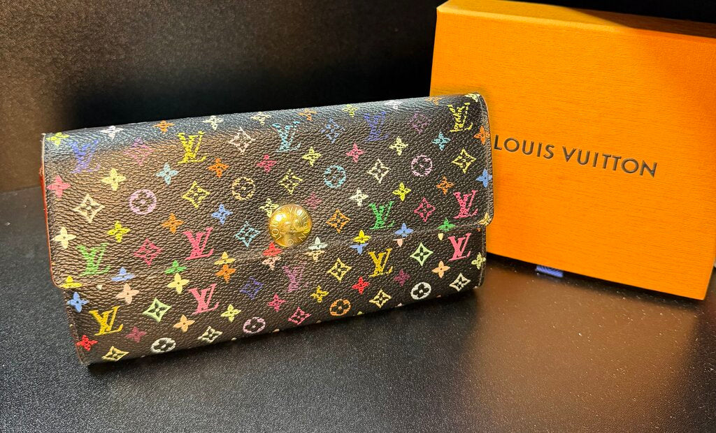 Louis Vuitton Monogram Multicolor Portefeiulle Sarah Long Wallet