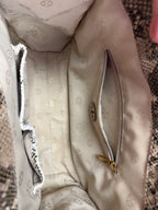 Tory Burch Snake Embossed Ella Tote Bag Straw Large