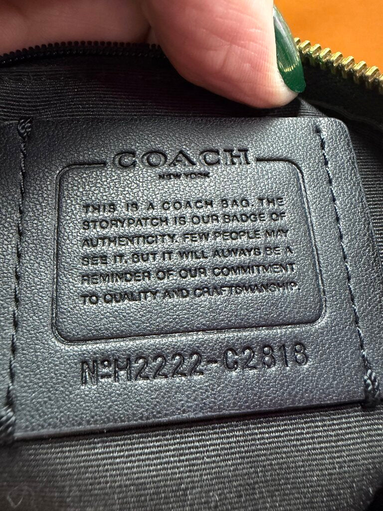 Coach Val Duffle Handbag Pebbled Leather