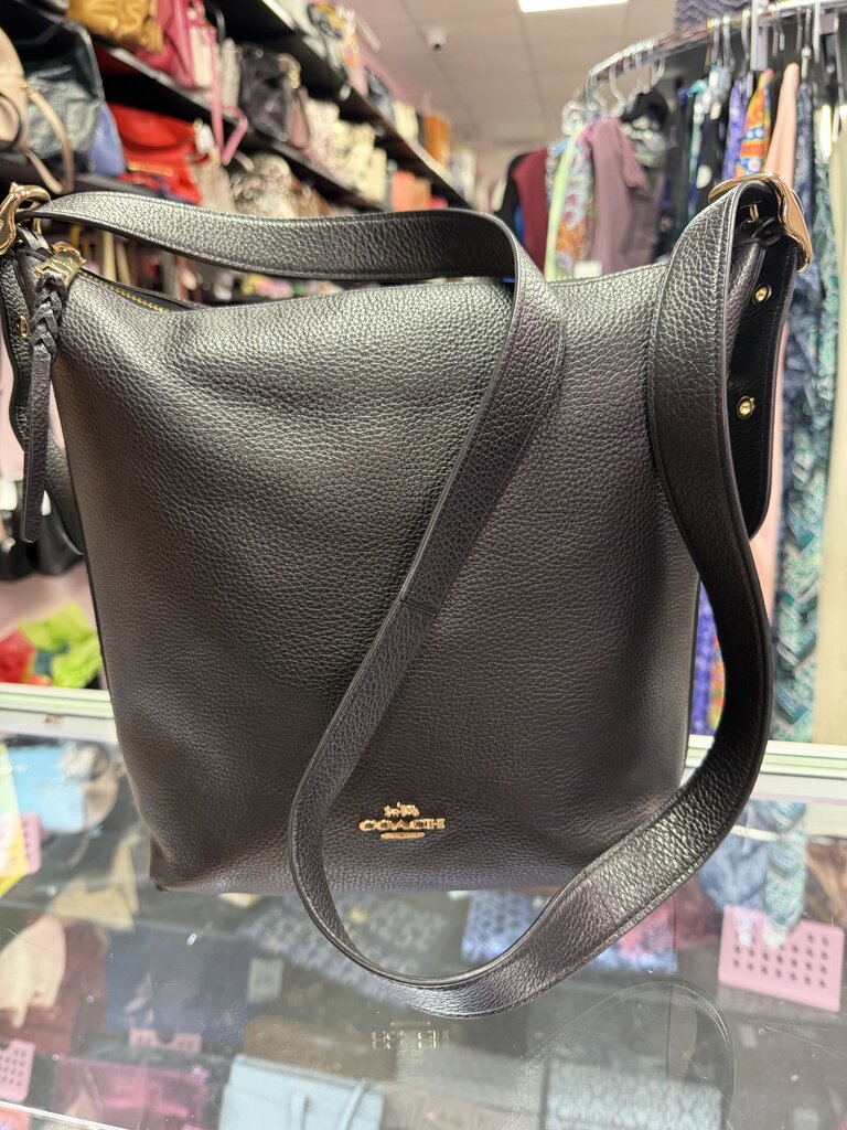 Coach Val Duffle Handbag Pebbled Leather