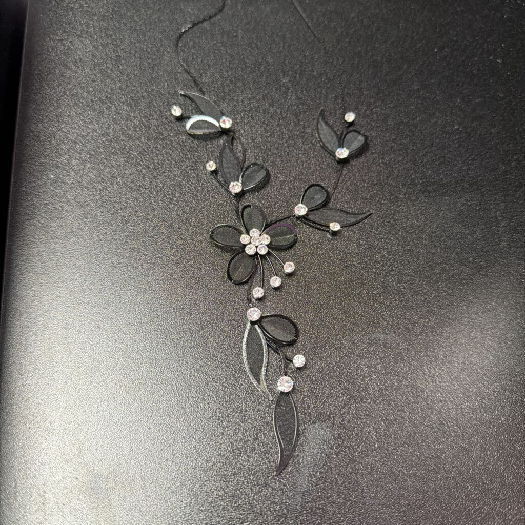 Goth Bride Floral Necklace
