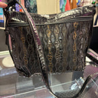 Sharif Vtg Woven Reptile Tassel Detail Messenger