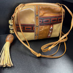 Sharif Vtg Woven Smooth Embroidery Tassel Camera Bag