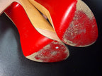 38/8 Christian Louboutin Patent Leather Platform Bianca Pumps