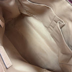 Coach Peyton Nancy Satchel Saffiano Leather silver